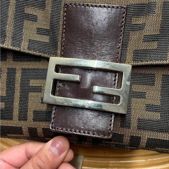 Vintage Fendi Zucca Baquette Shoulder Bag - Picture 3 of 11